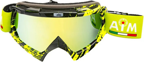 Изображение товара Мотоочки AiM Pro 157-600 (черный/желтый глянец)