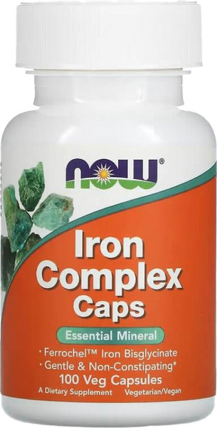 Изображение товара Пищевая добавка NOW Foods Iron Complex (100капсул)