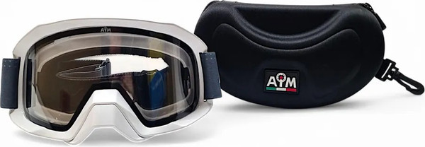 Изображение товара Мотоочки AiM Pro с двойной линзой 186-103 (белый глянцевый)