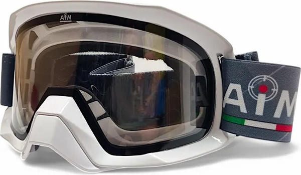 Изображение товара Мотоочки AiM Pro с двойной линзой 186-103 (белый глянцевый)