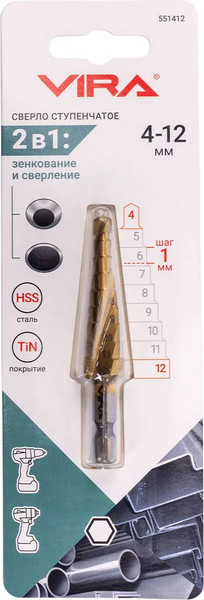 Изображение товара Сверло Vira 4x12мм / 551412