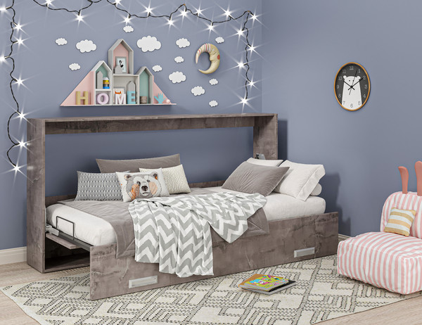 Изображение товара Шкаф-кровать трансформер Макс Стайл TNT 90x200x18 BySpan (onyx 817)