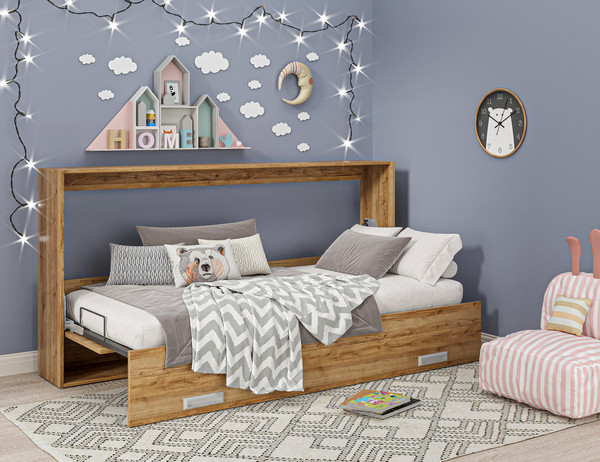 Изображение товара Шкаф-кровать трансформер Макс Стайл TNT 90x200x18 BySpan (дуб кантри золотой 389)