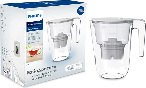 Изображение товара Фильтр-кувшин Philips AWP2937WHT/51 (3.4л, белый)