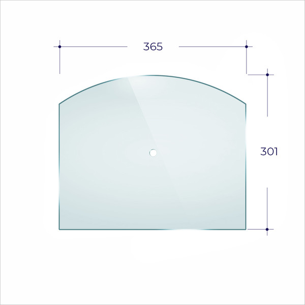 Изображение товара Стекло для печной двери Везувий 217 Арка (0.365x0.301)
