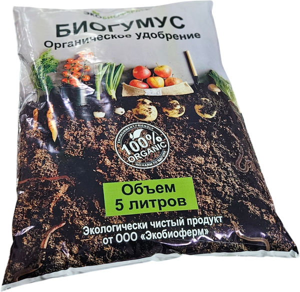 Изображение товара Удобрение Экобиоферм Биогумус (5л)