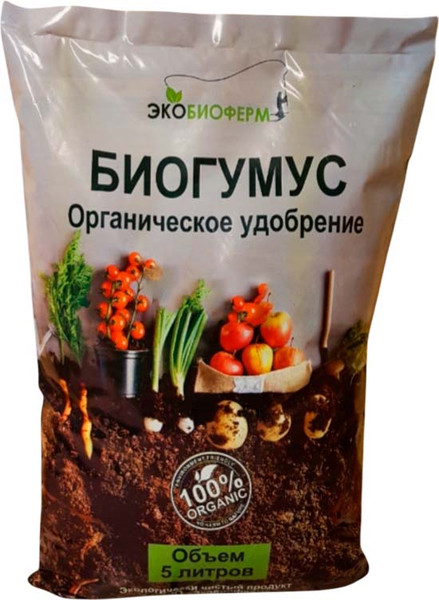 Изображение товара Удобрение Экобиоферм Биогумус (5л)