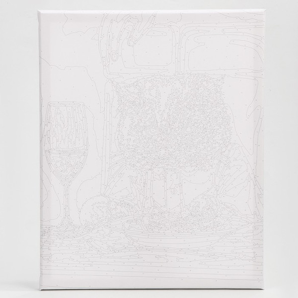 Изображение товара Картина по номерам Школа талантов Недовольный кот / 9898598