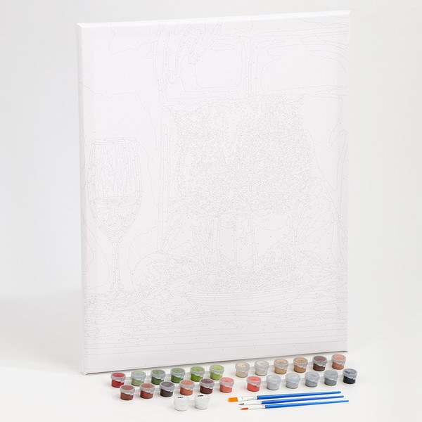 Изображение товара Картина по номерам Школа талантов Недовольный кот / 9898598