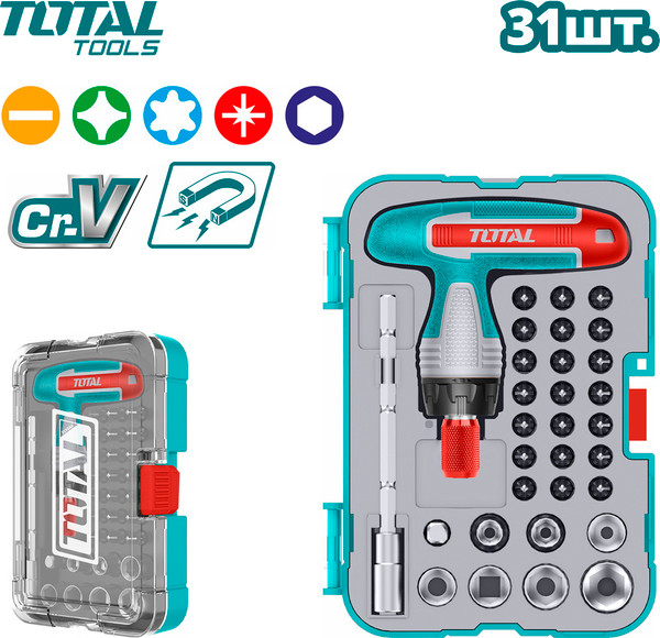 Изображение товара Отвертка TOTAL TACSD30316 (31шт)