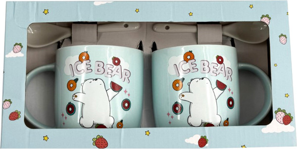 Изображение товара Набор кружек с ложками Miniso We Bare Bears Collection / 5533