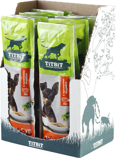 Изображение товара Лакомство для собак TiTBiT Крем-суп с кусочками индейки / 27233 (35г)
