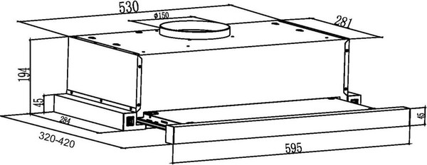 Изображение товара Вытяжка телескопическая Schtoff TF-5260 GBK