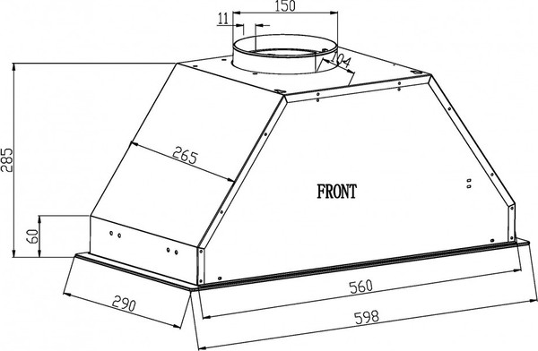 Изображение товара Вытяжка скрытая Schtoff Gala 60 (белый)