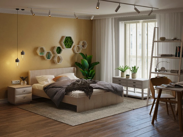 Изображение товара Полуторная кровать Proson Practica 140x190 (дуб шамони светлый)