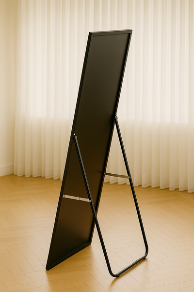 Изображение товара Зеркало Emze Напольное 37x115см в алюминиевой раме / DK.37.115.CHE (черный)