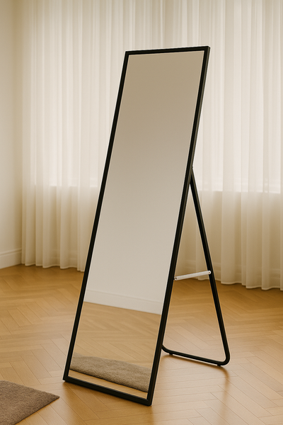 Изображение товара Зеркало Emze Напольное 37x115см в алюминиевой раме / DK.37.115.CHE (черный)