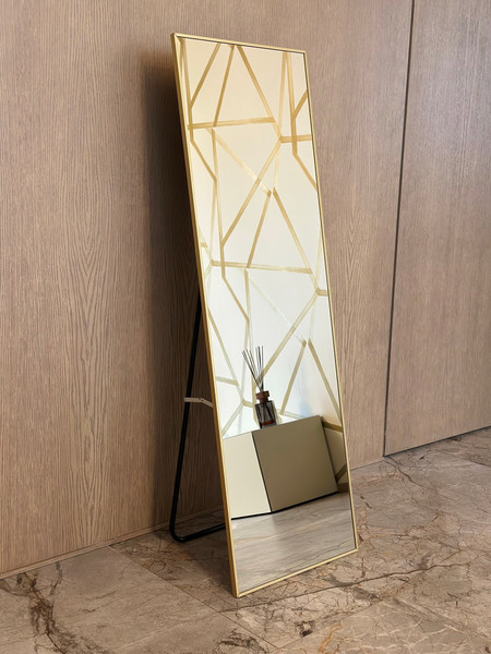 Изображение товара Зеркало Emze Напольное 37x115см в алюминиевой раме / DK.37.115.AUR (золото)
