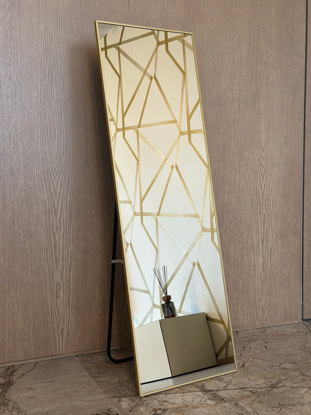 Изображение товара Зеркало Emze Напольное 37x115см в алюминиевой раме / DK.37.115.AUR (золото)