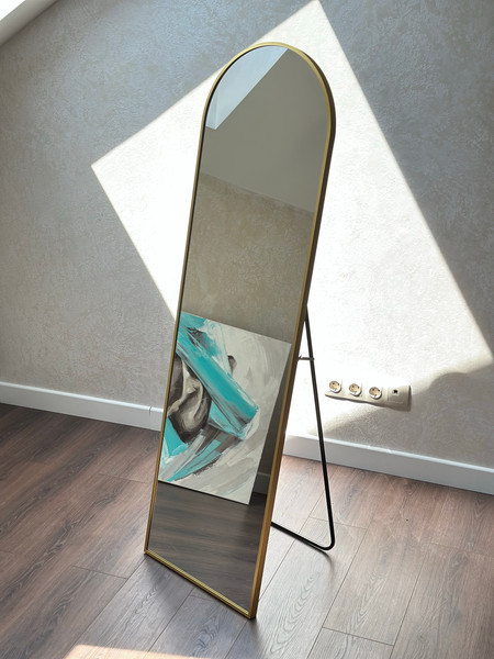 Изображение товара Зеркало Emze Арка Напольное и настенное 45x150см в алюм. раме / DK0915.AUR (золото)