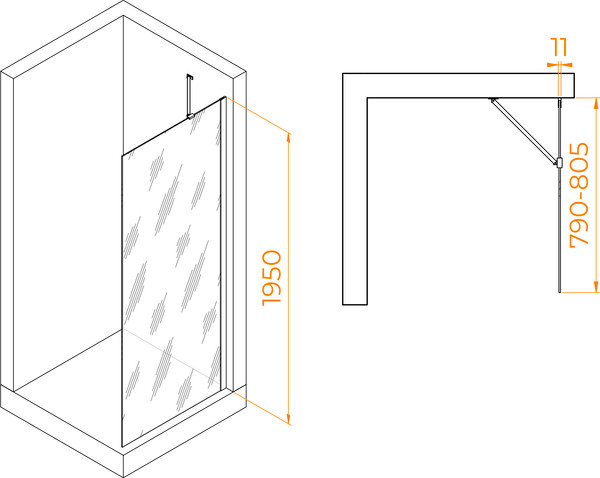 Изображение товара Душевая стенка RGW WA-102B / 351010208-24