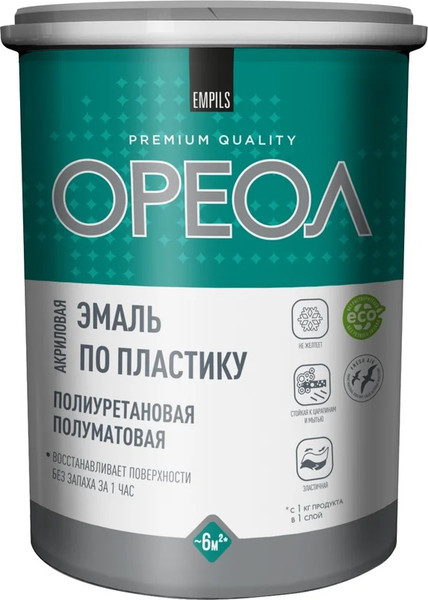 Изображение товара Эмаль Ореол По пластику (1.1кг, полуматовый)