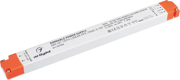 Блок питания для светильника Arlight ARV-SP-12075-LINEAR-PFC-TRIAC-0-10V 12V 6.25A 75W / 047950 — фото 6