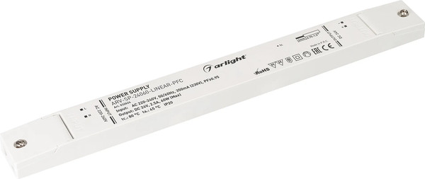Изображение товара Блок питания для светильника Arlight ARV-SP-24060-LINEAR-PFC 24V 2.5A 60W / 032624