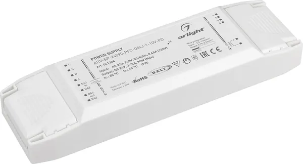 Изображение товара Блок питания для светильника Arlight ARV-SP-24090-PFC-DALI-1-10V-PD 24V 3.75A 90W / 041386