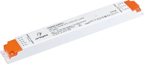 Блок питания для светильника Arlight ARV-SP-24200-PFC-DT8-CCT-LONG 24V 8.33A 200W / 048240 — фото 4