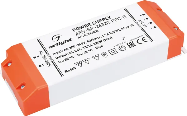 Блок питания для светильника Arlight ARV-SP-24320-PFC-B 24V 13.3A 320W / 023730(2) — фото 4