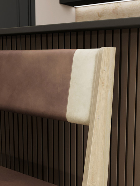 Изображение товара Уголок кухонный мягкий Артём-Мебель Вена СН 122.04 (дуб экспрессив песочный/коричневый-молочный)