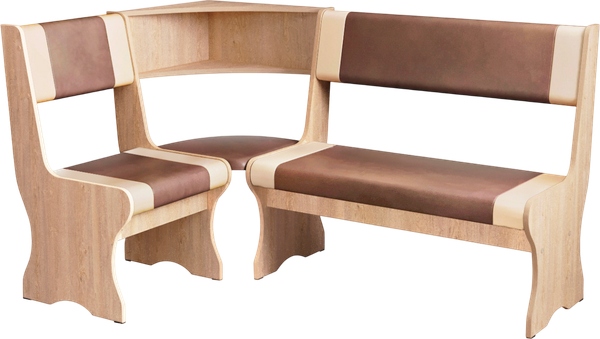 Изображение товара Уголок кухонный мягкий Артём-Мебель Вена СН 122.04 (дуб экспрессив песочный/коричневый-молочный)