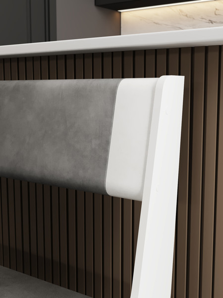 Изображение товара Уголок кухонный мягкий Артём-Мебель Вена СН 122.04 (белый/белый/серый)