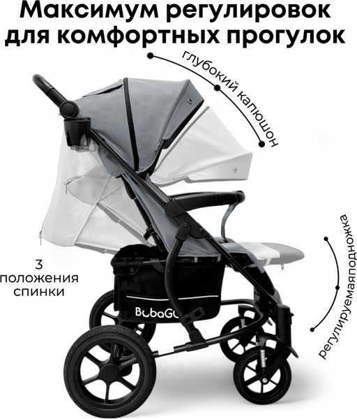 Изображение товара Детская прогулочная коляска Bubago Model One / BG 173-1 (темно-серый)