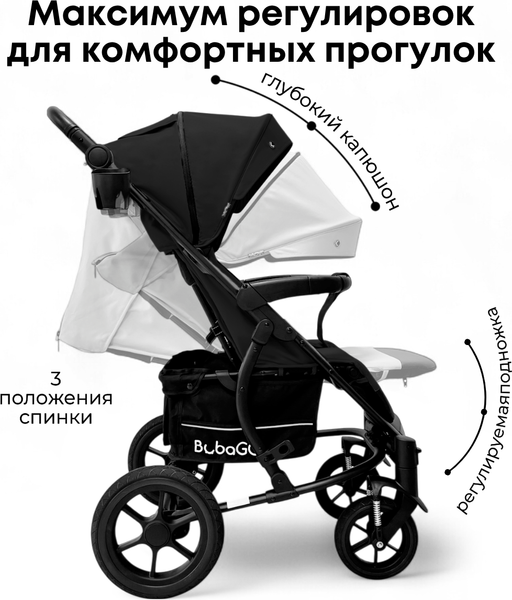 Изображение товара Детская прогулочная коляска Bubago Model One / BG 173-2 (черный)