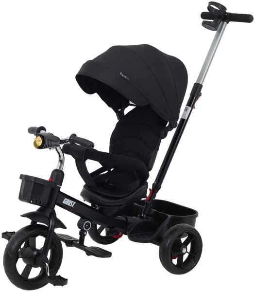 Изображение товара Трехколесный велосипед с ручкой Rant Basic Ghost / RB250 (черный)