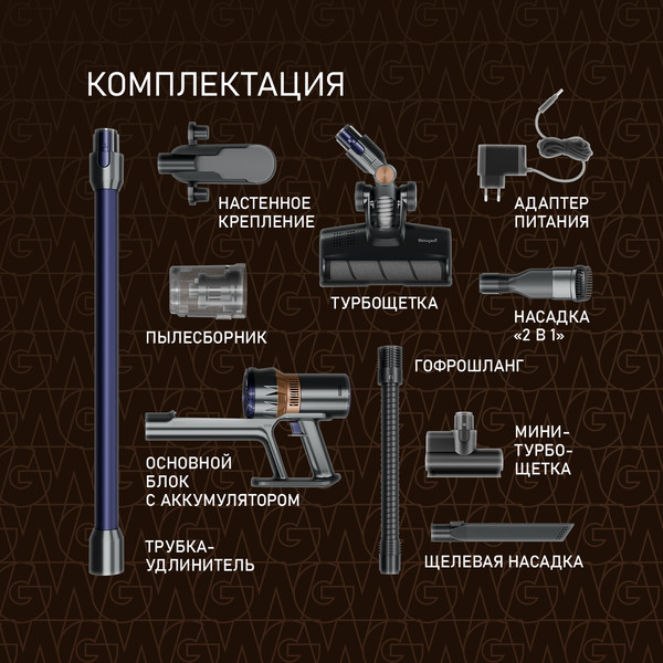 Изображение товара Вертикальный пылесос Weissgauff V12 BLDC 630 Marine X-Treme Turbo