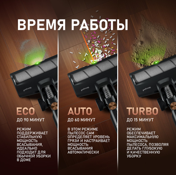 Изображение товара Вертикальный пылесос Weissgauff V12 BLDC 630 Marine X-Treme Turbo