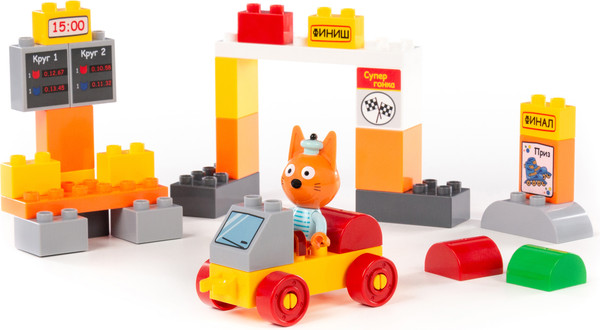Изображение товара Конструктор Полесье Макси. Три кота. Коржик на автогонках / 31284 (33эл)