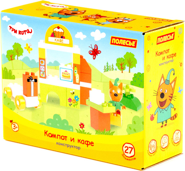 Изображение товара Конструктор Полесье Макси. Три кота. Компот и кафе / 31260 (27эл)