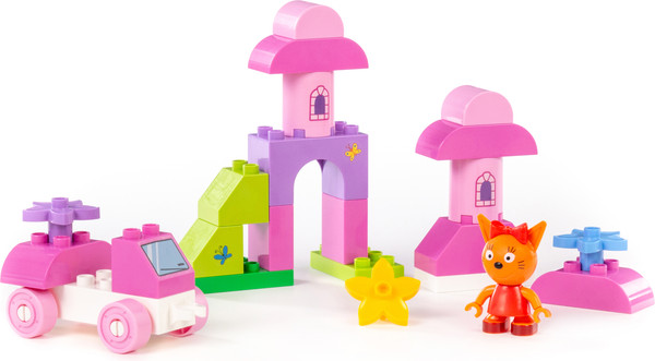 Изображение товара Конструктор Полесье Макси. Три кота. Карамелька на машинке / 31277 (28эл)