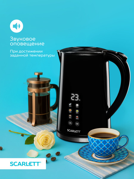 Изображение товара Электрочайник Scarlett SC-EK21S66 (черный)