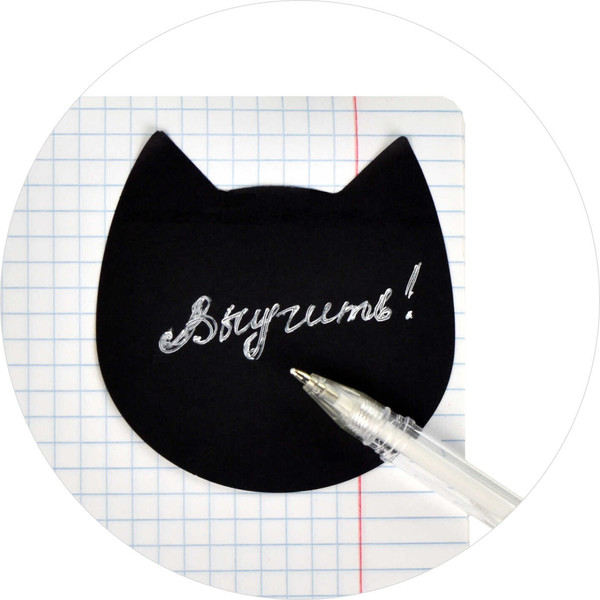 Изображение товара Стикеры канцелярские Феникс+ Кот / 58547 (черный)