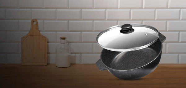 Изображение товара Жаровня ALWA EJ26MW00 (белый мрамор)