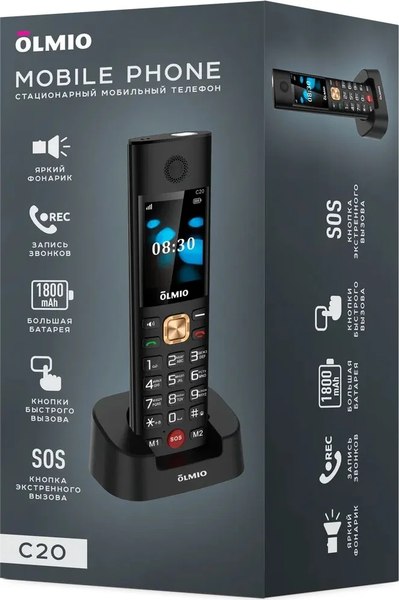 Изображение товара Мобильный телефон Olmio C20 (черный)