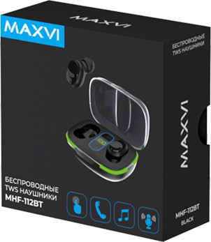 Изображение товара Беспроводные наушники Maxvi MHF-112BT (черный)