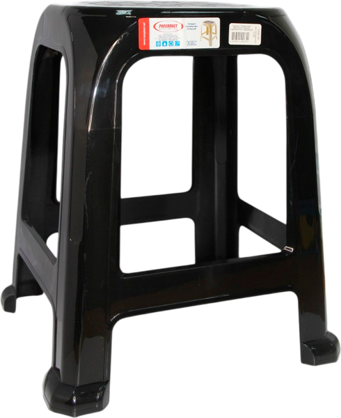 Изображение товара Табурет пластиковый Русспласт Симпатия РП-311чер (черный/серебристый перламутр)