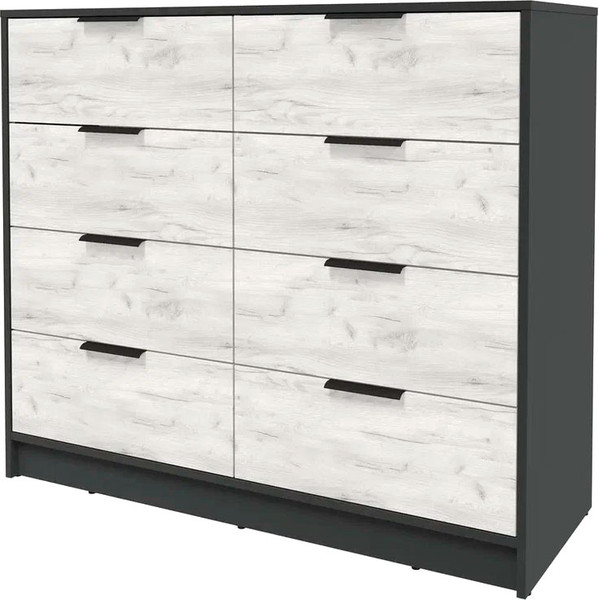 Изображение товара Комод Интерлиния Концепт КТ-К117 (дуб белый/антрацит)