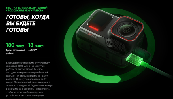 Изображение товара Экшн-камера Insta360 Ace Pro 2 dual battery панорамная